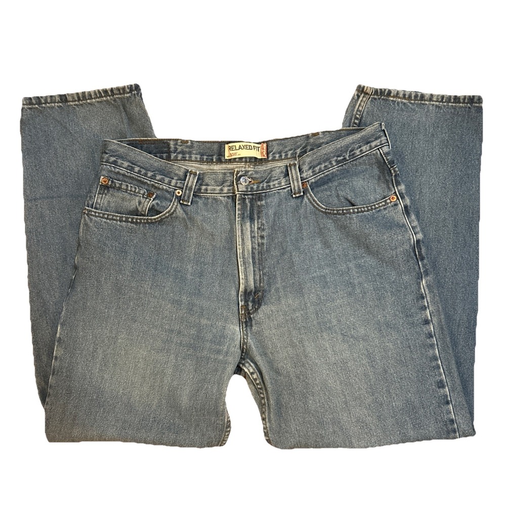 Levi's 550 Jeans Men's Sz 38x32 Light Wash Straight Leg Relaxed Fit